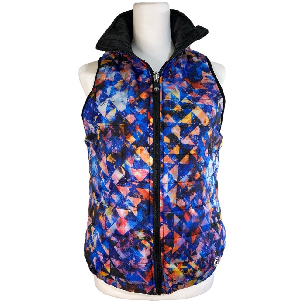 Trina Turk Barbados Reversible Puffer Vest Multi-color/Black Size S